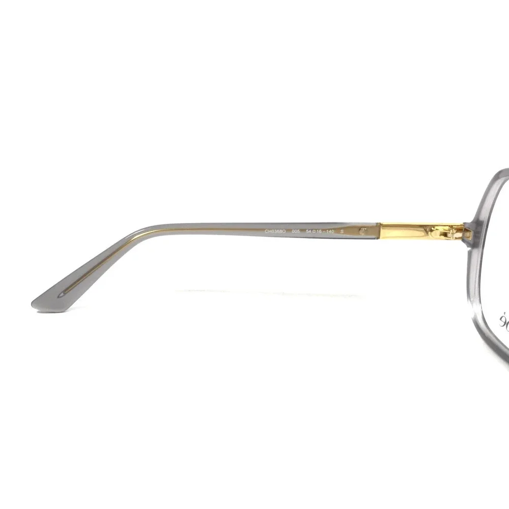 Chloe Eyeglasses Frames CH0368O 005 Beige Transparent Gold Hexagonal 54-16-140